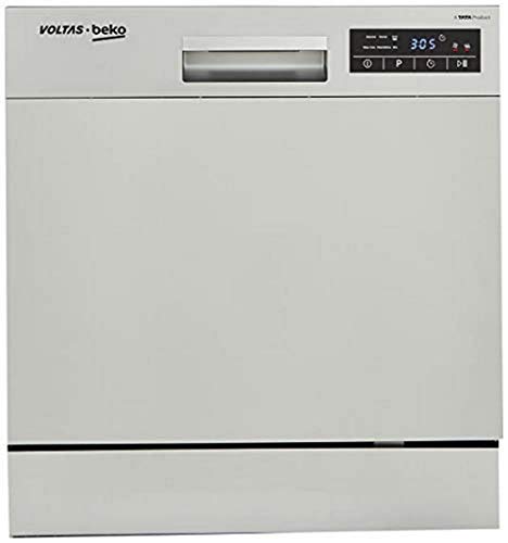 Voltas beko 8 Place Settings Table Top Dishwasher (2020/2021, DT8S, Silver, Inbuilt...