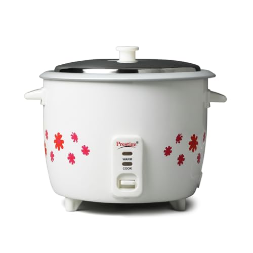 Prestige 1.8 Litres Electric Rice Cooker (PRWO 1.8 Litres)| 2 Aluminium Cooking Pans...