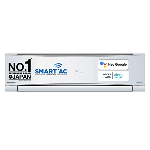 Panasonic 1.5 Ton 3 Star Wi-Fi Inverter Smart Split AC (Copper Condenser, 7 in 1...