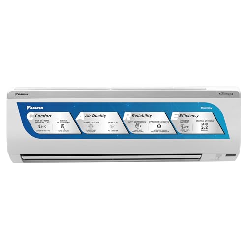 Daikin 1.5 Ton 5 Star Inverter Split AC (Copper, PM 2.5 Filter, 2023 Model, MTKM50U,...