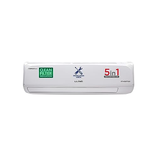 Lloyd 1.5 Ton 3 Star Inverter Split AC (5 in 1 Convertible, Copper, Anti-Viral + PM...