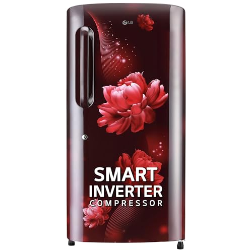 LG 205 L 4 Star Inverter Direct-Cool Single Door Refrigerator (GL-B221ASCY, Scarlet...