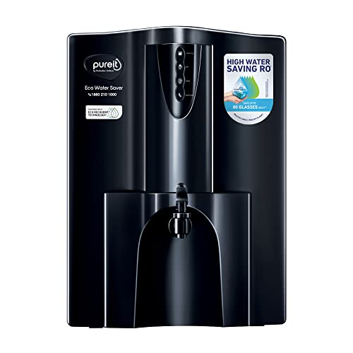 HUL Pureit Eco Water Saver Mineral RO+UV+MF AS wall mounted/Counter top Black 10L...