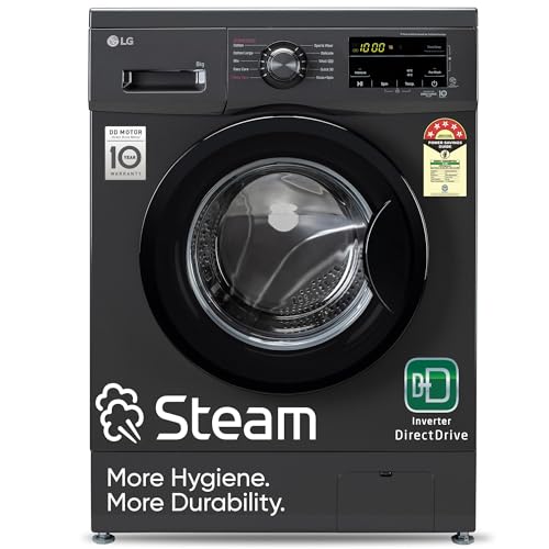 LG 8 Kg 5 Star Direct Drive Technology, Steam Wash, 6 Motion DD, Smart Diagnosis,...