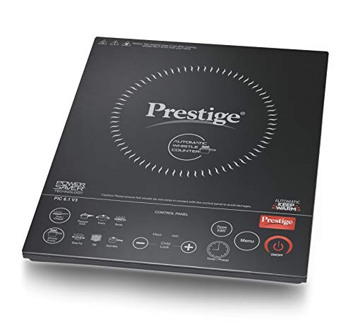 Prestige PIC 6.1 V3 PIC 2200 Watts Induction Cooktop | Black | Automatic Whistle...