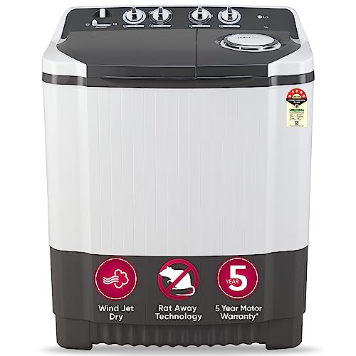 LG 7 Kg 5 Star Wind Jet Dry Semi-Automatic Top Loading Washing Machine (P7020NGAZ,...