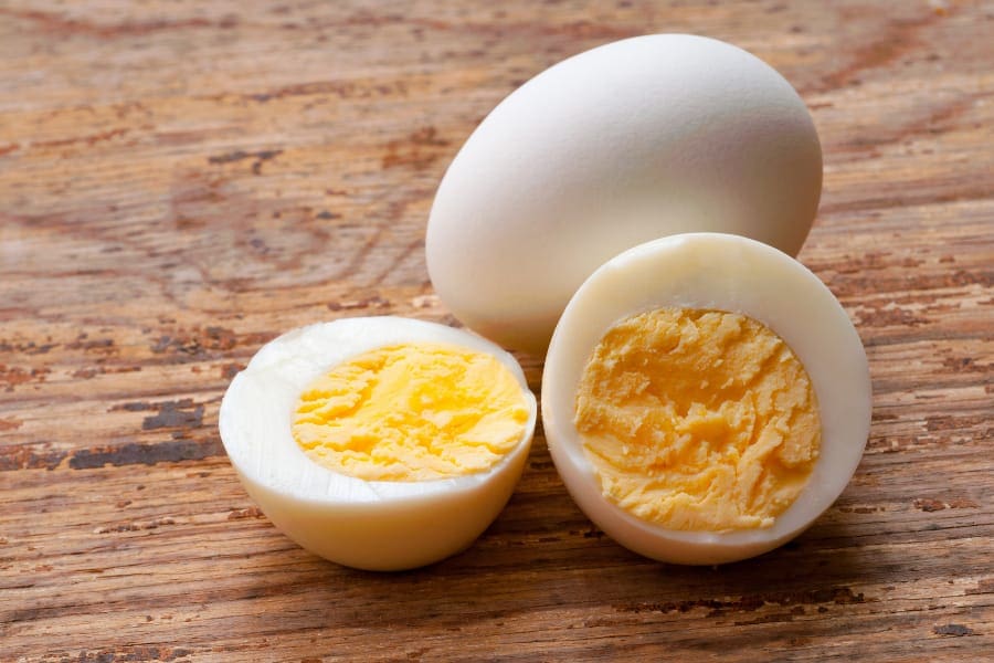 hard boiled eggs cooked on induction cooktop