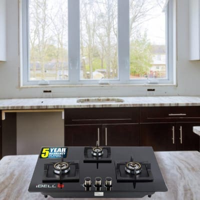 Ibell 490GH HOB 3 Burner Glass Top Gas Stove