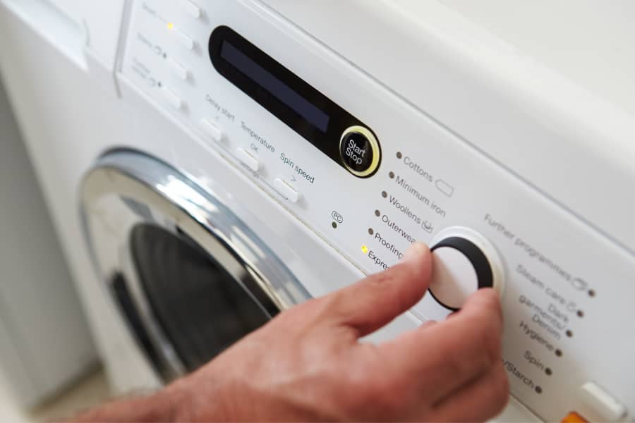 operating washing machine